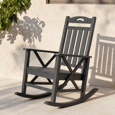  Outdoor Patio HDPE Rocking Adirondack Chair