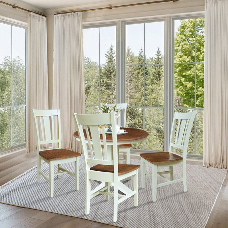 Ensemble de salle à manger extensible Imauri, Noyer blanc / écorce