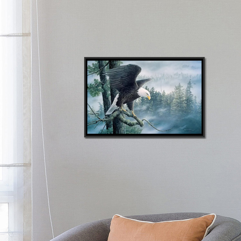 High and Mighty - reproduction d'art sur toile, H 18 po x l 26 po x P 1,5 po, Toile avec cadre noir, Pas de tapis