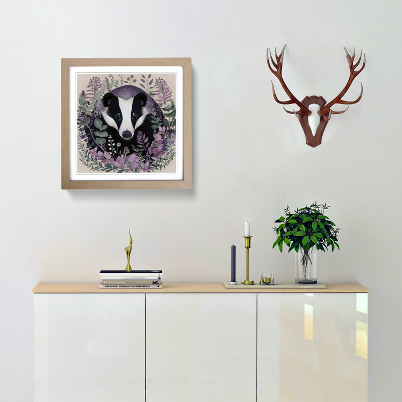 Single Picture Frame Print on Wood, Oak