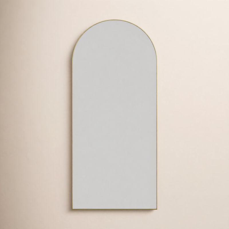 Kira Metal Mirror, Satin Brass, 67" x 30"