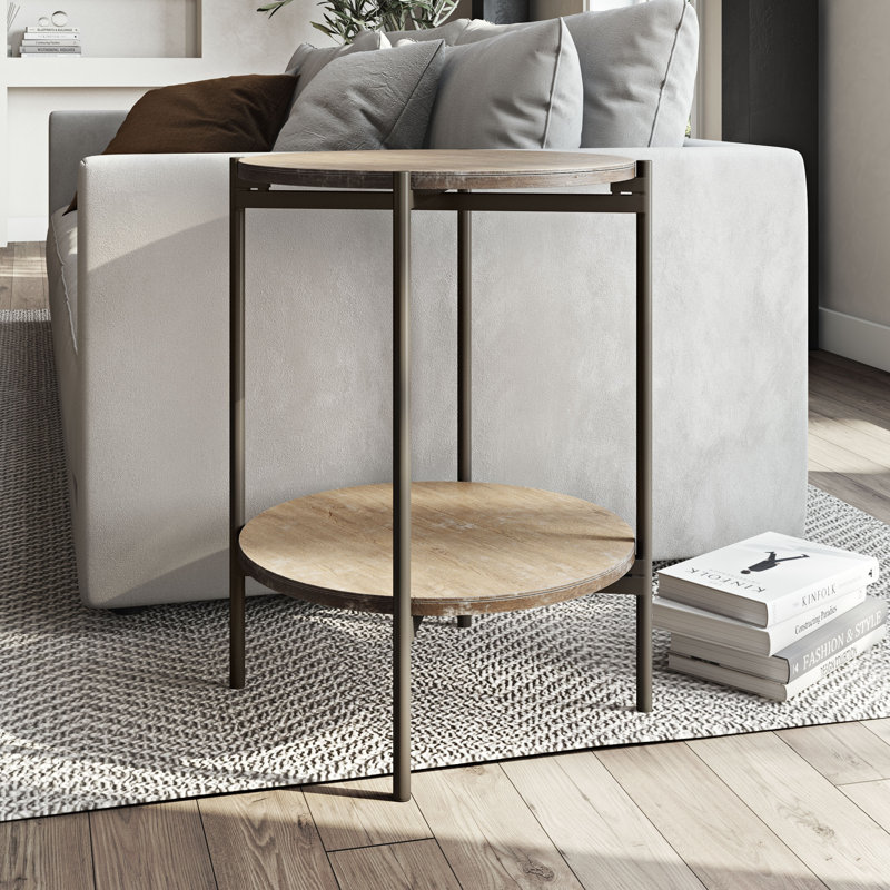 Table d'appoint moderne Kamryn, Brun, Brun clair
