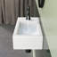 Petit lavabo mural suspendu en céramique 14,6 "x 7" mural avec robinet à gauche en blanc