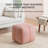 Marta 20" Mahogany Rose Upholstered Pouf Ottoman-117292581