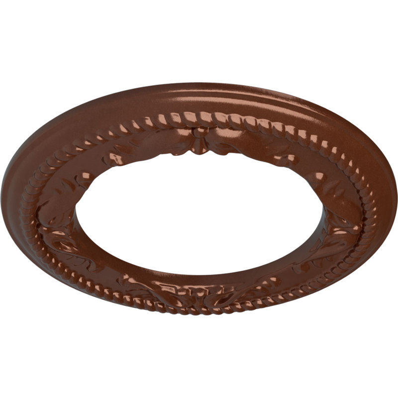 Médaillon de plafond H 12,25 po x l 12,25 po x P 0,875 po, Pièce de cuivre