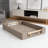 2-Piece Woven Leather Ottoman Tray Set With Gold Handles, Rectangular Serving Tray For Coffee Table And Living Room Decor, Thoughtful Home Gift-1454160160