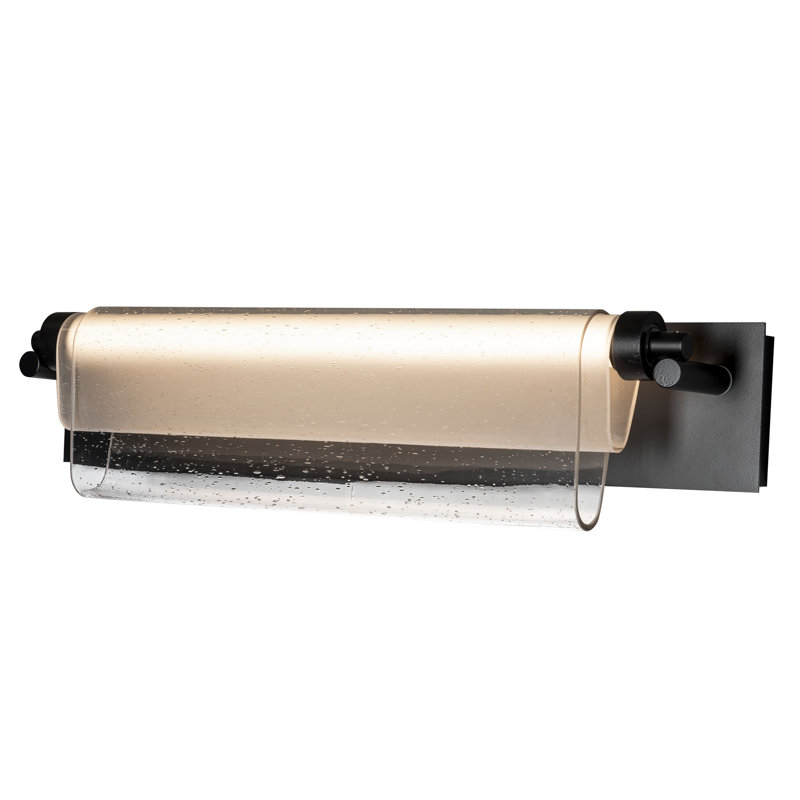 Draped Steel LED Flush Mounted Sconce, Black