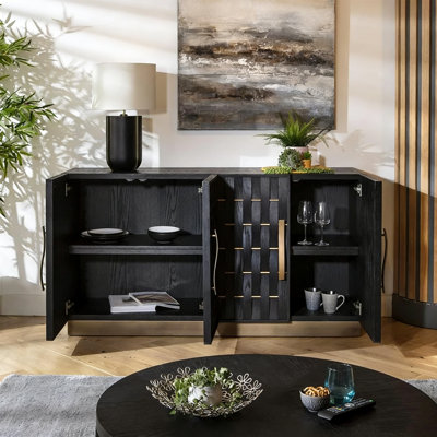 Buffet haut de gamme noir rétro