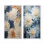 «Garden Bliss Mums» en blanc et bleu - ensemble de 2 reproductions d'art sur toile-102584888-102584891