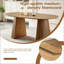 Table de salle à manger en bois flexible et extensible avec pieds à lattes