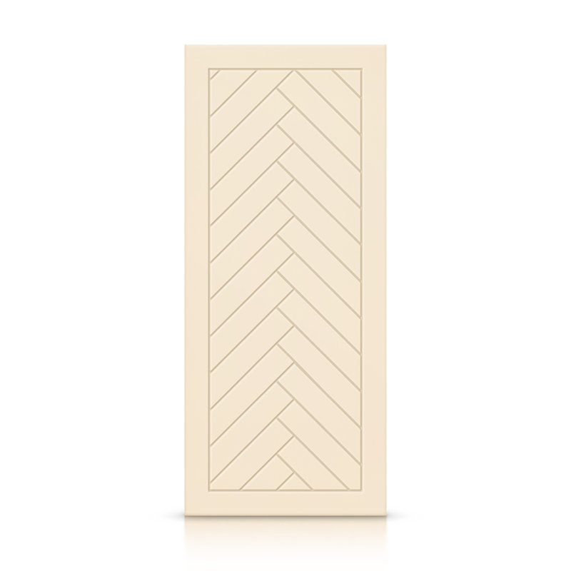 Porte standard à panneaux en bois manufacturé, Beige, 42 po x 80 po