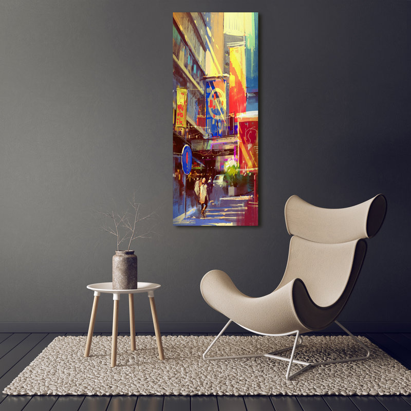 Colourful City - Wrapped Canvas Print