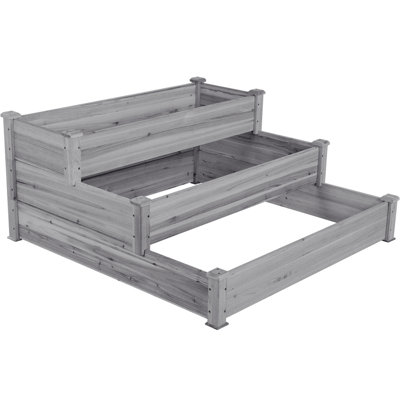 Riggleman 3-Tier Fir Wood Raised Garden Bed