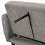 Futon canapé-lit avec dossier cannelé, accoudoirs souples et ports de charge USB intégrés pour un confort moderne-1373794912