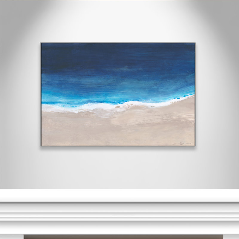 Oceans From Above by Filippo Ioco, 41.5" H x 61.5" W x 2" D, Silver Framed Canvas