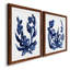 Indigo brossé Blooms I encadré mat - prêt à accrocher-235283149-235283151