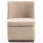 Upholstered Boucle Accent Chair Full Back Barrel Chair Armless Living Room Chairs With Solid Wood Base-61915263