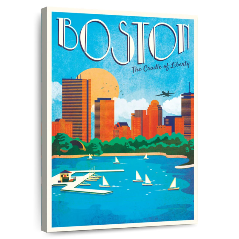 Boston, berceau de la liberté, H 24 po x l 16 po