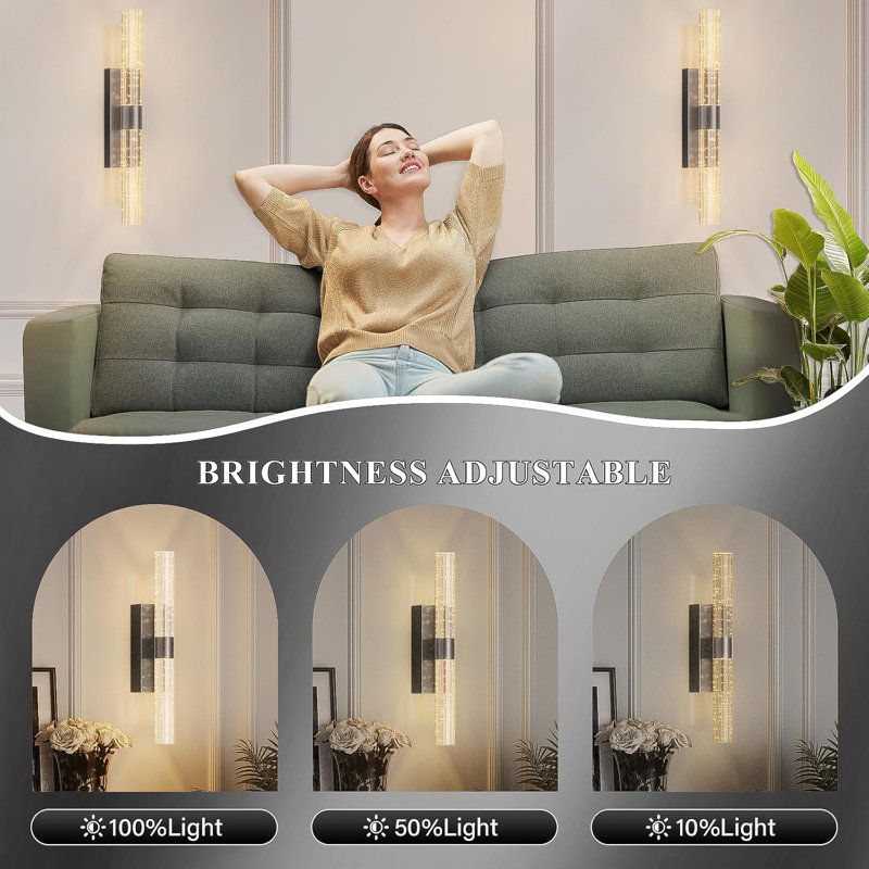 Ensemble de 2 appliques murales rechargeables à piles, à DEL à intensité variable avec télécommande, aucun câblage nécessaire, 12 000 mah de puissance durable pour une utilisation à l'intérieur dans la chambre à coucher et le salon