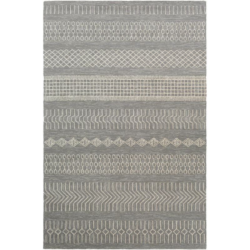 Tapis d'intérieur / extérieur géométrique crocheté à la main Beyla, Rectangle de 8 pi x 10 pi