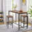 Bar Table And Chairs Set, 47.2” Rectangular Pub Table With 2 Stools For Small Space, High Top Table, 3-Piece Breakfast Table Set, Sturdy Metal Frame, Easy To Assemble, Rustic Brown