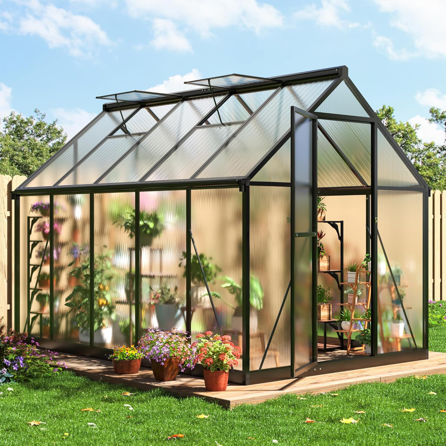Polar Aurora Greenhouse for Outdoors, Polycarbonate Greenhouse & Reviews | Wayfair