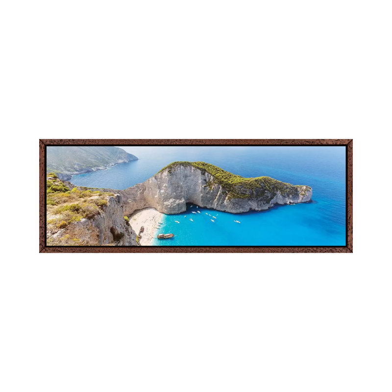 Summer In Greece by Matteo Colombo - Panoramic Gallery-Wrapped Canvas Giclée on Canvas, Classic Wood Framed