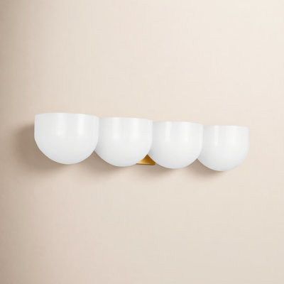 4 Light Frosted Dimmable Vanity Light