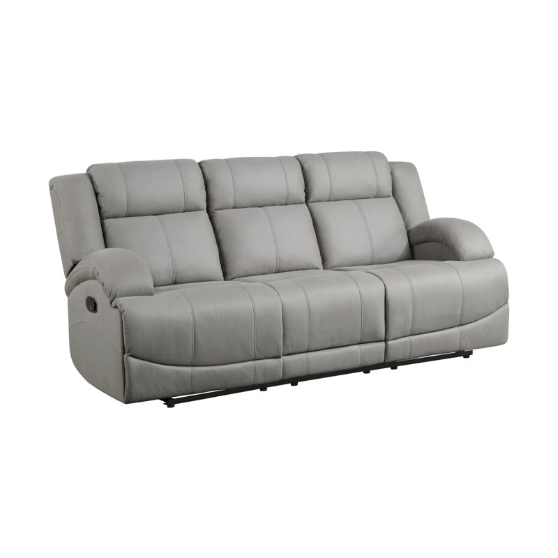 Canapé moderne inclinable en microfibre 1pc, Gris