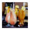 Art tropical sur toile, "Tropical cocktails" sur plateau par Mary Lou Johnson