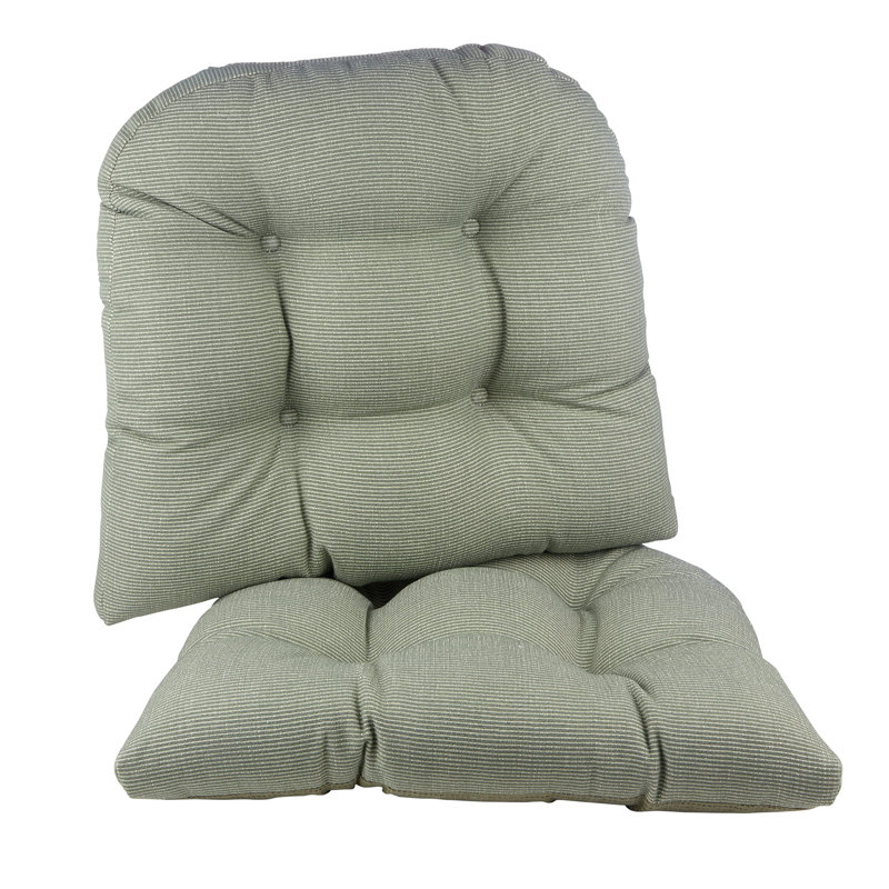 Coussin de chaise de salle à manger d'extérieur 3 po, Céladon