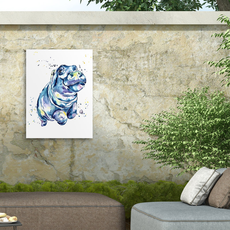 Toile d'extérieur Lisa Whitehouse Hippo, H 14 po x l 19 po