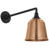 Thomas O'Brien, "Academy 17.5" Mack Barn Light in Matte Black with 16" Rockhouse Shade