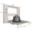 Lit escamotable mural peu encombrant avec armoires de rangement, conception moderne en MDF pour la maison