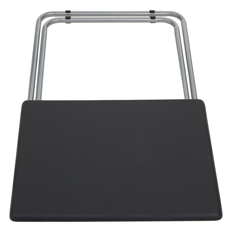 Miles 48cm Square Adjustable Folding Table, Black