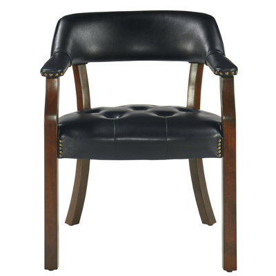 LUMERA Collection Tufted Arm Dining Chair Black