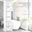 Grande armoire de rangement pour salle de bain avec beaucoup d'espace et un design moderne