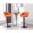 Swivel Upholstered Adjustable Height Counter Stool with Metal Frame-1573219506