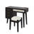 Dressing Table With 3 Storage Drawers And 1 Rectangular Rattan Drawer-2125843910