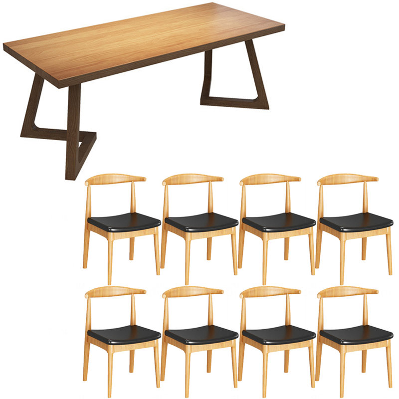 Ensemble de table de salle à manger en bois massif de style américain