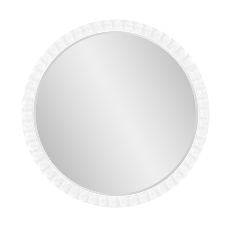 Darlene Round Mirror, White