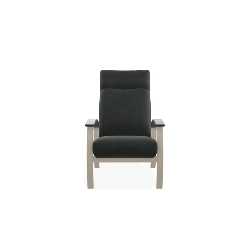 Chaise de patio inclinable avec coussins Askar, Cabana classique à rayures noires Sunbrella®, Graphite classique P30