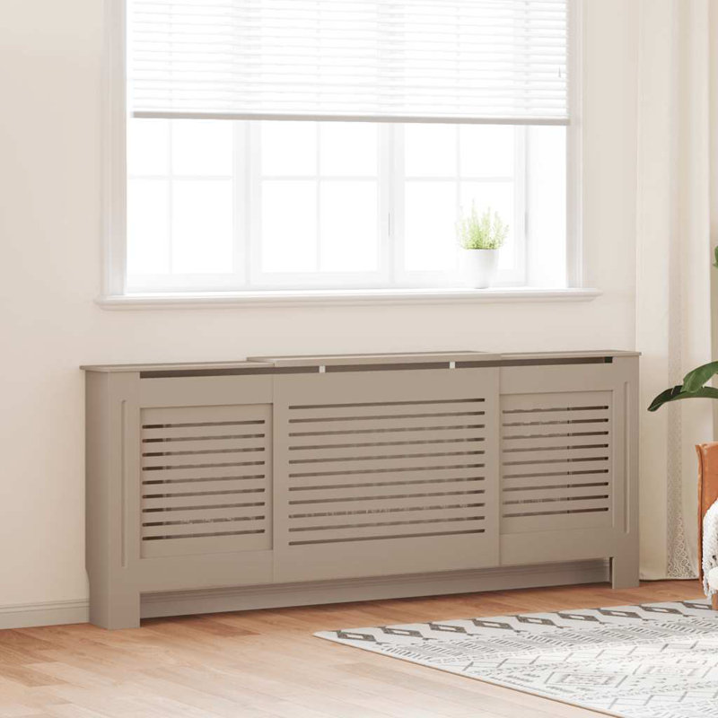 Housse de radiateur avec tablette de rangement supérieure Sarabia, Marron, H 32,1 po x l 80,7 po x P 8,1 po