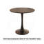 Table de salle à manger 31,5 "circulaire, table de salle à manger Tulip, table de salle à manger pour 2 à 4 personnes, plateau et base en panneau de fibres à densité moyenne et ensemble de 2 chaises en métal-242844293-242844292