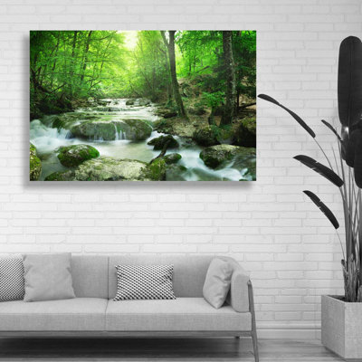 Lake  River Landscape " River in the Forest " Print