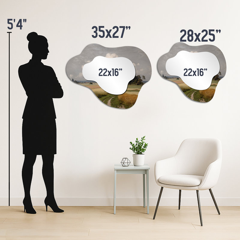 Miroir d'appoint Green Boho, 25 po x 28 po