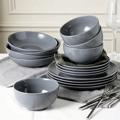 Pure 16-Piece Stoneware Dinnerware Set - Service For 4 - Basics by Wayfair™