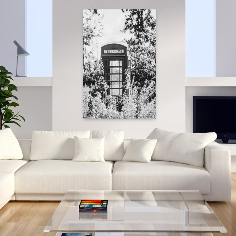 Art mural contemporain London Calling, H 48 po x l 32 po