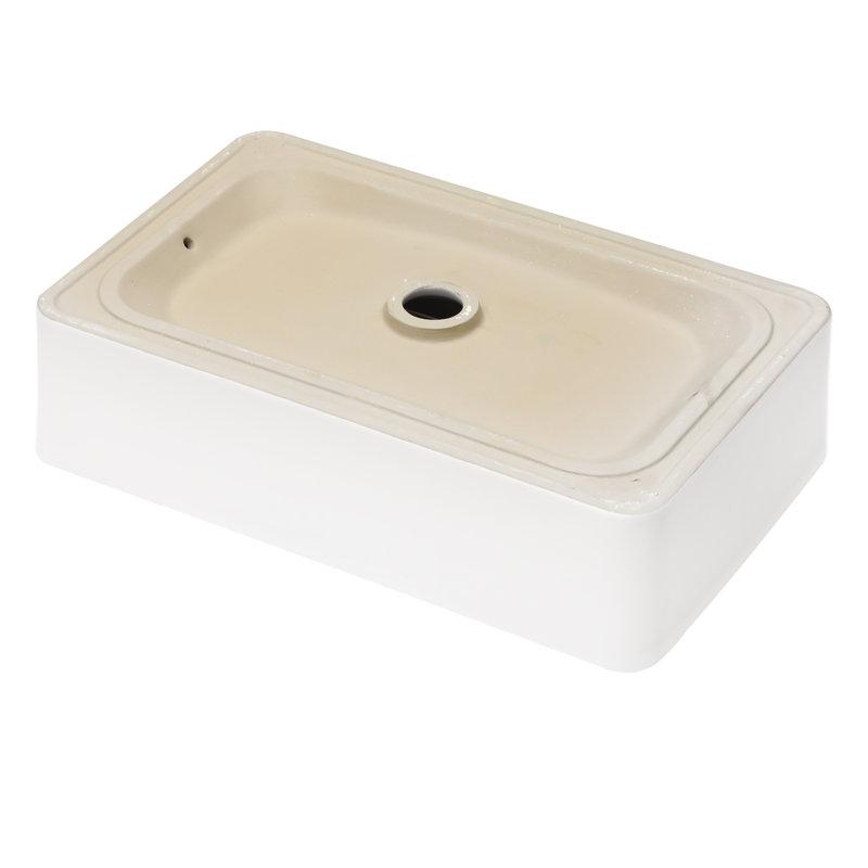 24'' x 16'' White Ceramic Rectangular Above-Counter Sink