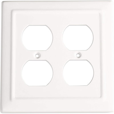 Architectural 2 - Gang Duplex Outlet Wall Plate (Set of 2)